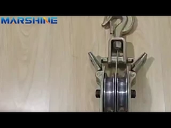 উভয় পক্ষের খোলা 50kn ক্যাপাসিটি তারের দড়ি পলি ব্লক 2 sheaves সঙ্গে